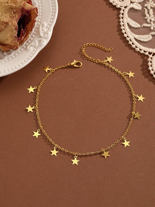 QIAMNI Summer Bohemia Crystal Cubic Zirconia Anklet For Women Girls